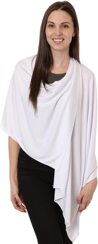 Nozone Llano UPF 50+ Sun Shawl for Women - Made with Recycled Fabric White