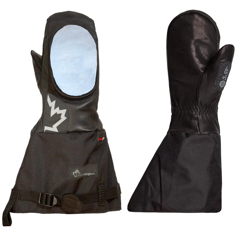 Superior Glove Cold Weather Gloves Black Mitts - Fleece Lined, 43cm Length (17-inches)