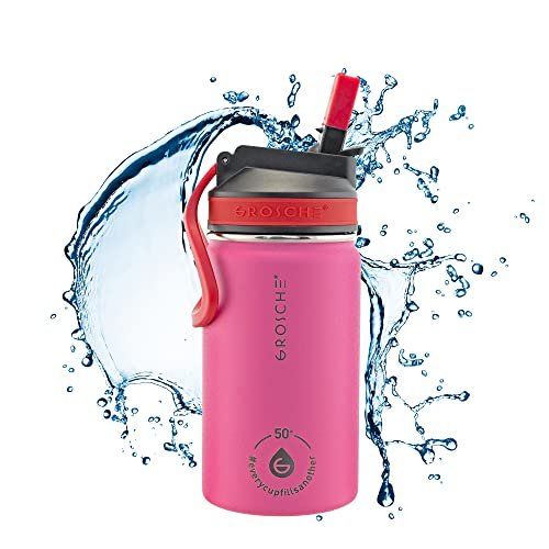 GROSCHE Pink Lil Chill Kids Water Sip Lid Bottle, 1 EA