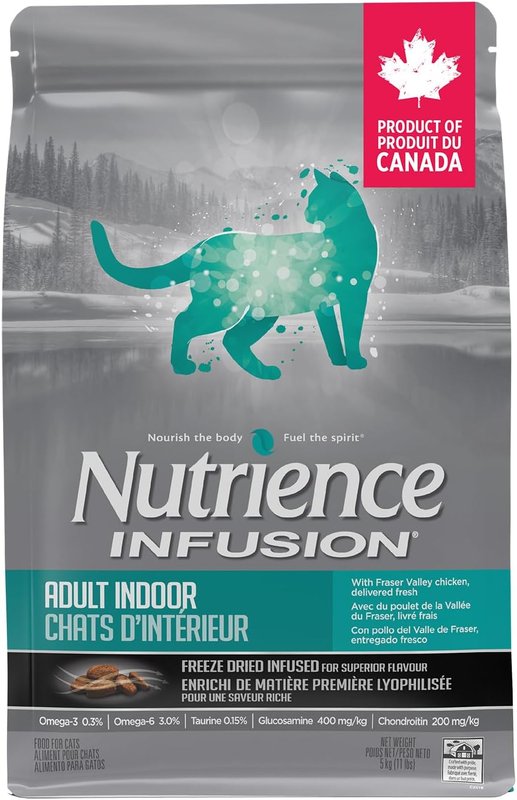 Nutrience Infusion Adult Indoor Cat Food - Canadian Chicken - 5 kg (11 lbs) Bag 5 kg (Pack of 1)
