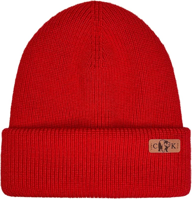 Canada Knitwear Merino Wool Toque Hats for Women Men Winter Hat Classic Cuff Skull Cap Tuque Women's Canadian Beanie Touques Red