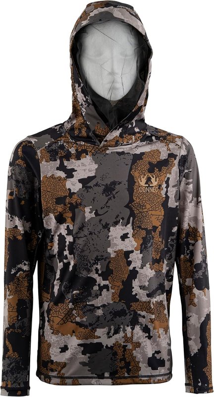 CONNEC Mosquitoes Insects and tics Head Protection net Long Sleeve Hoodie for Kids Junior Draftcamo X-Large Outvision