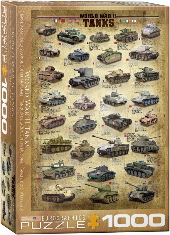 Eurographics Tanks of WWII 1000-Piece Puzzle