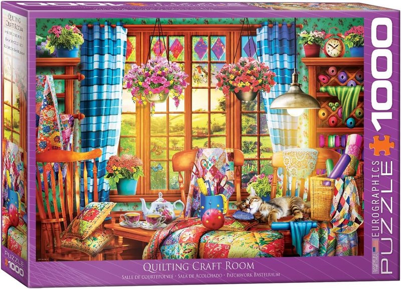 Eurographics 6000-5348 Patchwork Craft Room 1000-Piece Puzzle Jigsaw