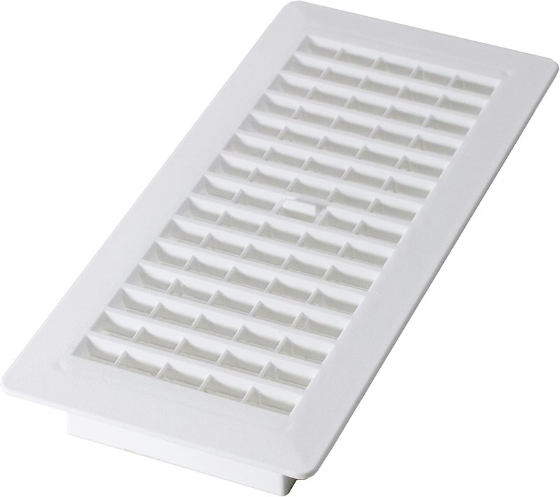Decor Grates PL410-WH 4-Inch by 10-Inch Plastic Floor Register, White
