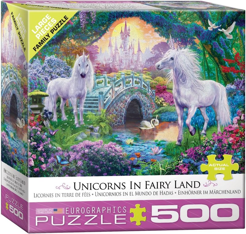 Eurographics 8500-5363 Unicorn Fairy Land 500-Piece Puzzle Jigsaw