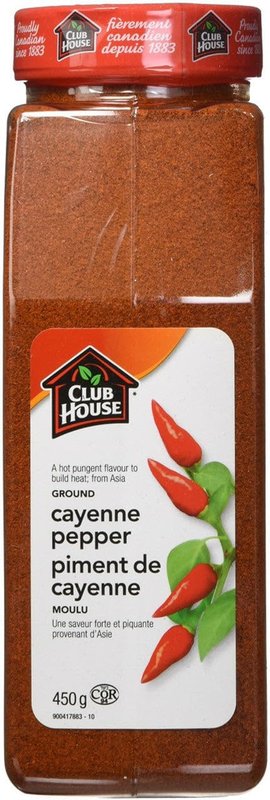 Club House Ground Cayenne Pepper, Kosher, Zesty, Vibrant & Flavourful Heat, Vivid Red Colour & Balanced Flavour, Great for Korean, Mexican & Indian Cuisines, 450g