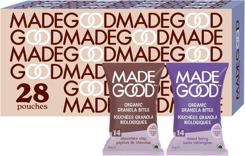 MadeGood Granola Minis, Variety Pack, 24g (28 Count) Chocolate Chip, Mixed Berry Gluten Free Snacks Chocolate Chip and Mixed Berry