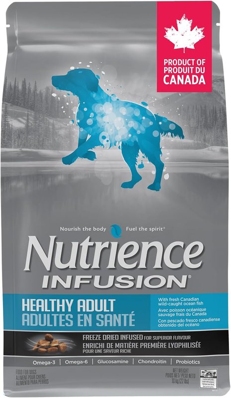 Nutrience Infusion Healthy Adult Dog Food, 10 kg (22 lb), Fresh Canadian Ocean Fish, Dry Dog Food, Nourriture Pour Chien, Manger Pour Chien