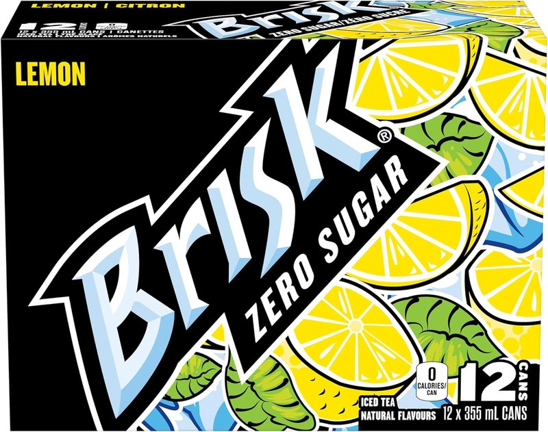 Brisk Zero Sugar Lemon 12 x 355 mL