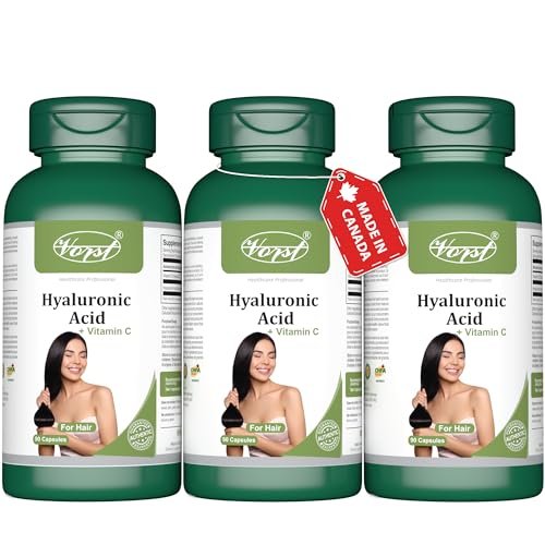 VORST Hyaluronic Acid for Hair 3 x 90 Capsules | Powder Pills | 3 Bottles