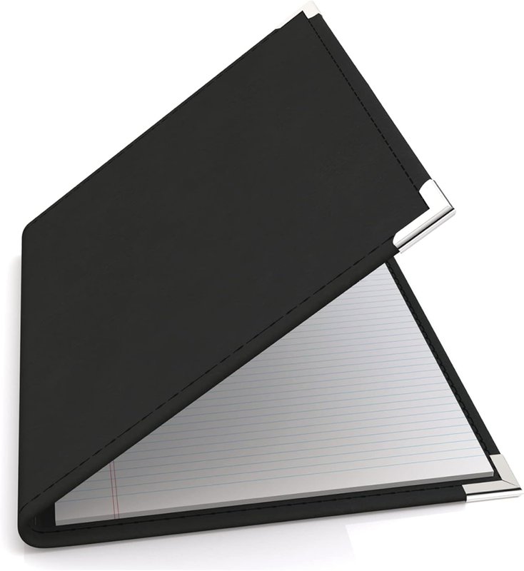 Davis Group Executive Notebook Portfolio, VIP Faux-Leather Padfolio for Women and Men, Includes Letter-Sized Writing Pad, Black