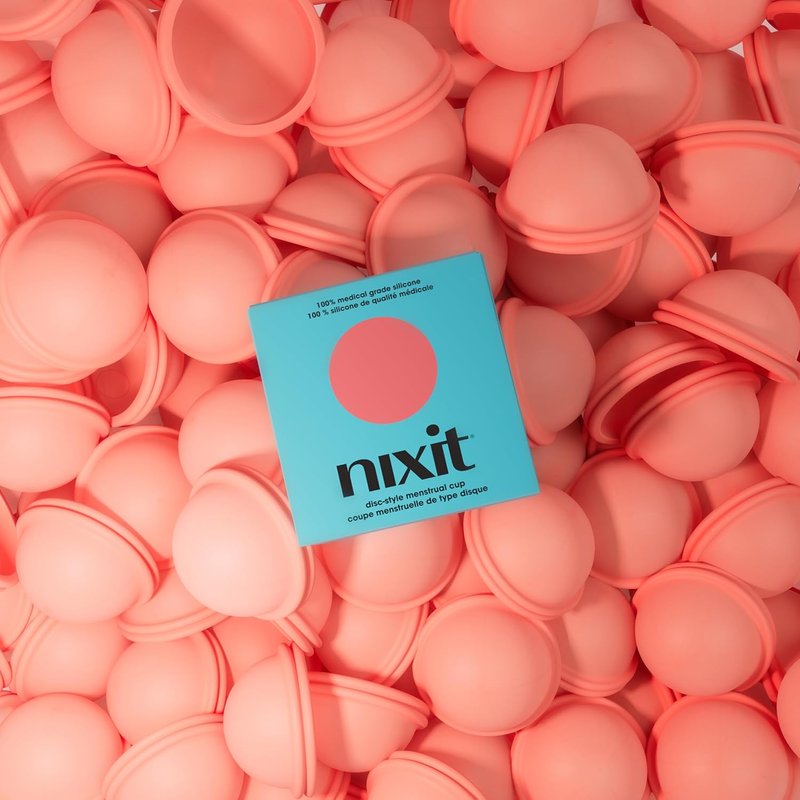 Nixit Menstrual Disc | Ultra-Soft Medical-Grade Silicone | Reusable | Holds 2x Period Cup or 6 Tampons | 12 Hour Protection | Light & Heavy Flow | Made in Canada | Menstrual Cup, Pad & Tampon Alternative