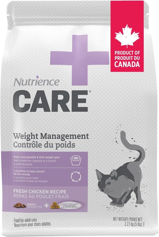 Nutrience Care Weight Management Cat Food, Canadian Chicken, 2.27 kg (5 lb)