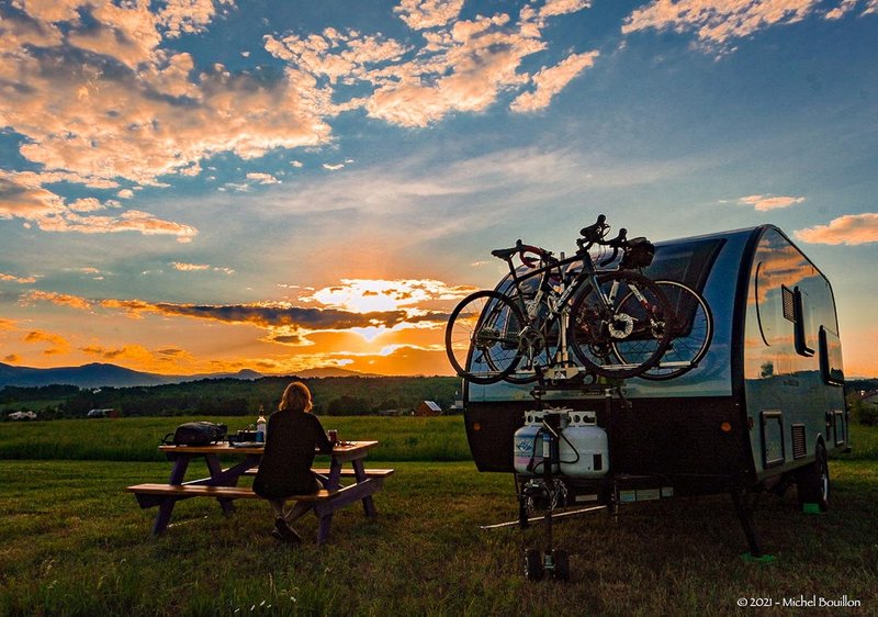 Futura GP Electric Bike 120 LBS RV Bike Rack for Travel Trailer Tongue A-Frame Bike Rack Bike Hitch Mount Rack 120 lbs Electric Bike (2-Inch Reicever)