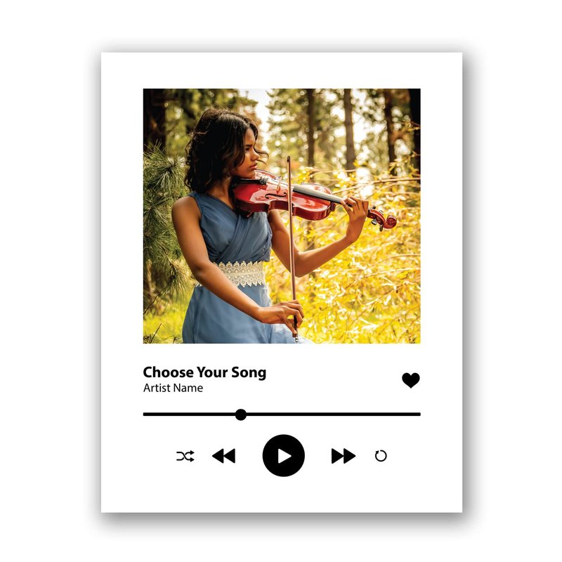 [SF Customizables] Choose Your Song Custom Music Poster Music Player Print Wall Art