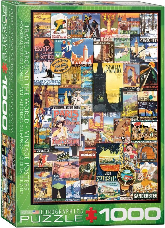 Eurographics 6000-0755 Travel the World Vintage Ads 1000-Piece Puzzle