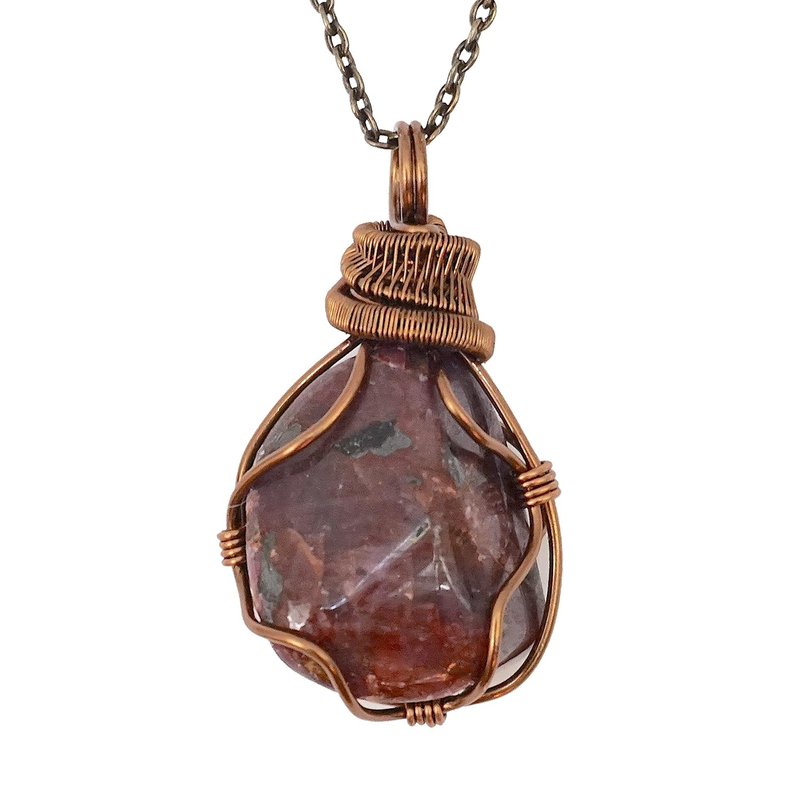 Designs by Nature Gems Raw Ruby Necklace, July Birthstone Jewelry, With 24 Inches Antique Bronze Chain, Genuine Raw Crystal, Handmade in Canada antique-bronze-copper