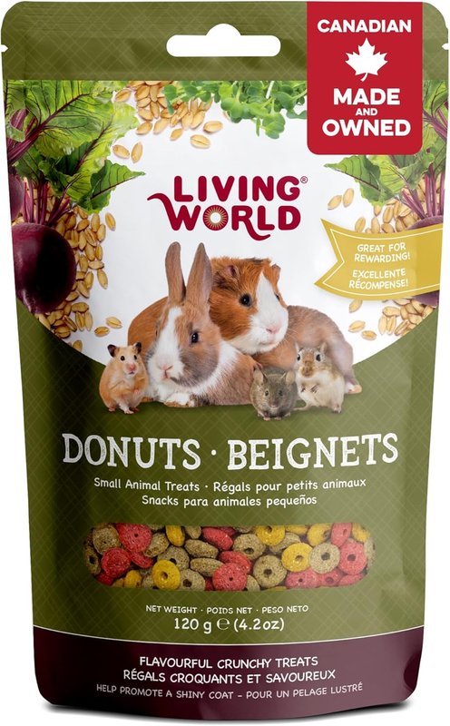 Living World Canadian Rabbit and Guinea Pig Donut Treats - 120g