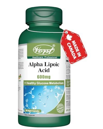 VORST Alpha Lipoic Acid 600mg Max Strength 90 Vegan Capsules | Highly Stable DL-ALA Powder Pills (50% R ALA & 50% S ALA Blend) | Powerful Antioxidant Supplement | Neuropathy Support | Non-GMO | 1 Bottle
