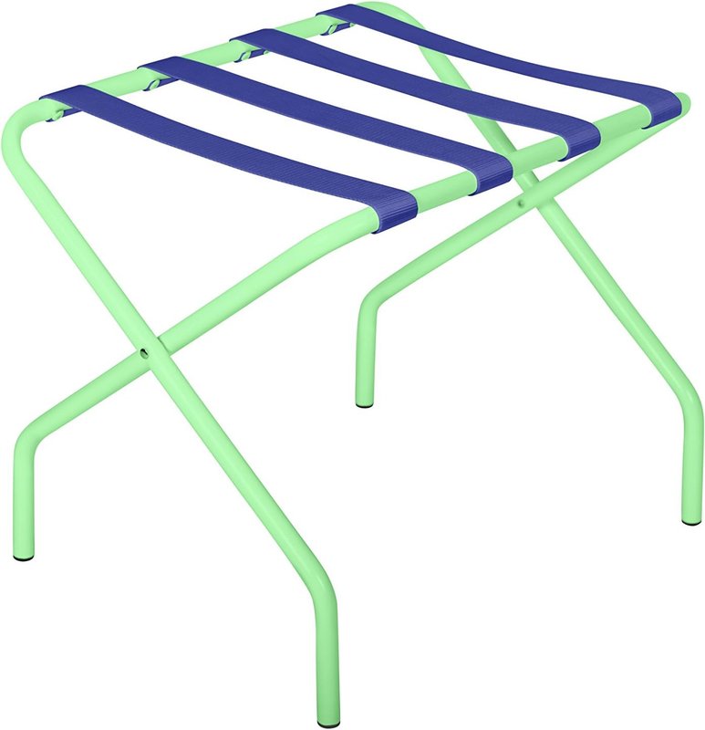 Innit Designs 13.16.28n Pamaleta Luggage Stand, Deep Blue On Mint (Nylon)