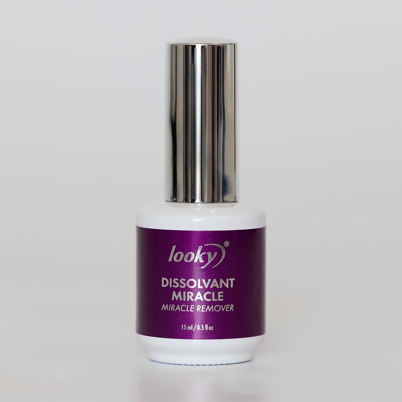 Looky Miracle Remover - Quick & Easy Gel Nail Polish Remover, No Soak, No Odor, Time-Saving Nail Care Solution - Removes Varnish in 5 Minutes - Gentle on Nails, Salon-Quality Finish, 15 ml/ 0.5 fl oz