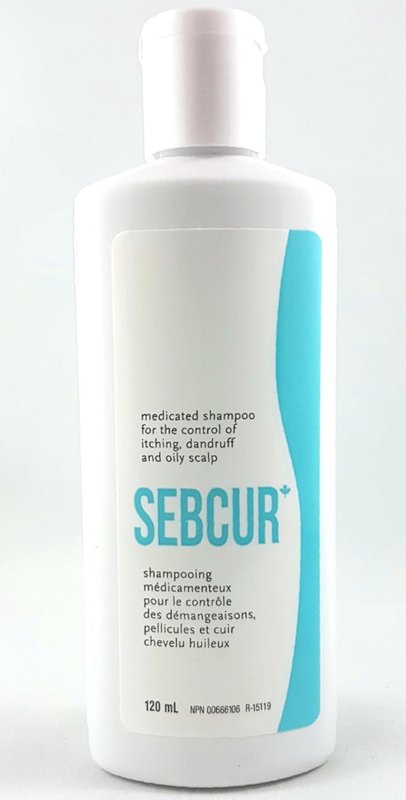 Sebcur Shampoo - formulated to control itching, flaking of dandruff and oily scalp 120 mL