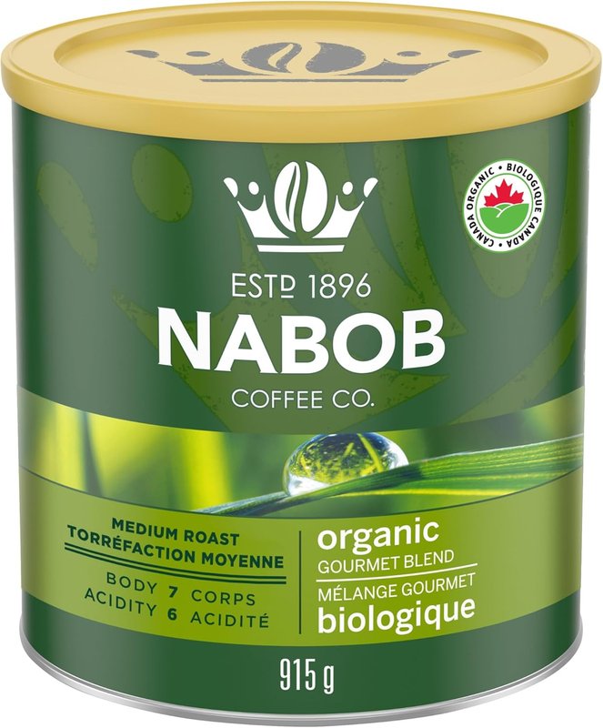 Nabob Organic Gourmet Blend Ground Coffee, 915g 915 g (Pack of 1) Coffee
