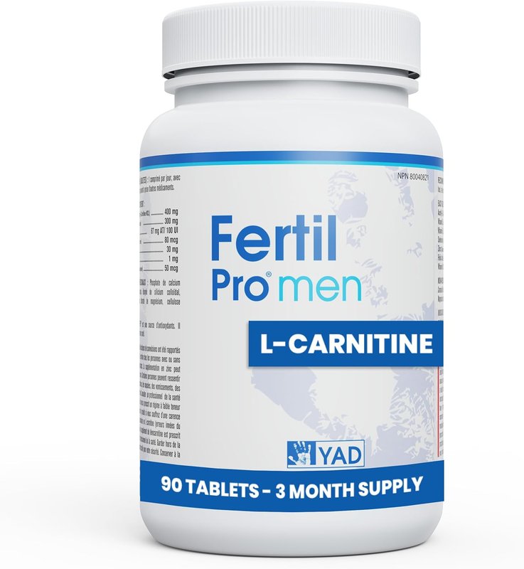 Fertil Pro Men Acetyl-L-Carnitine Natural Health Supplement (90 Pills 3 Month Supply)
