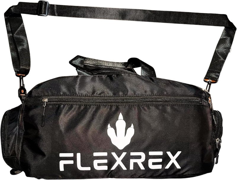 FLEXREX Canadian Brand, 40L Lightweight Gym Duffel with Shoe Compartment, Nylon Sports & Travel Bag with Backpack Straps