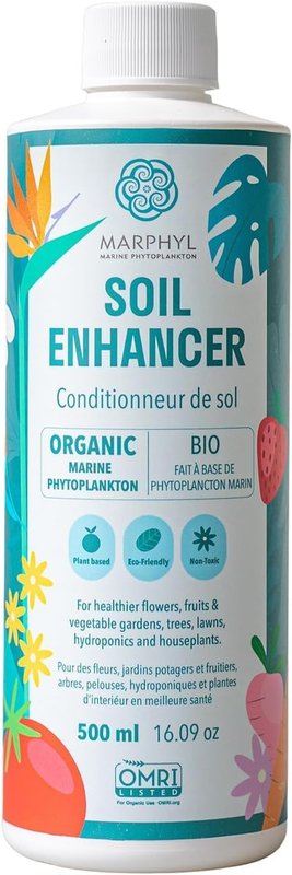 MARPHYL Organic Liquid Fertilizer – Indoor & Outdoor House Plant Fertilizer - All-Purpose Nutrient-Rich Plant Food - Soil Enhancer for Garden, Flowers, Vegetables, Succulents, Bamboo, Hydroponics Phytoplankton 500ml / 16.9 oz