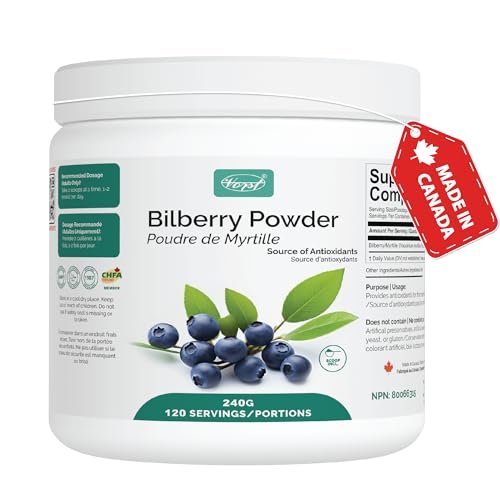 VORST Bilberry Powder 240g | Antioxidant Supplement for Eye Health | Scoop Included | Myrtille