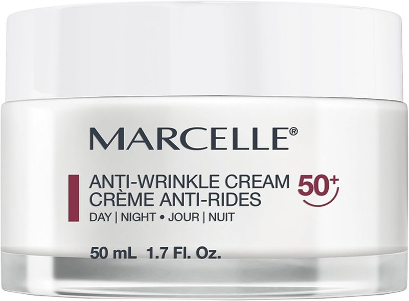 Marcelle Anti-Wrinkle Cream 50+, Day & Night, Anti-Aging Cream with Nourishing Ceramides, Reduces Fine Lines & Wrinkles, Improves Firmness, Fragrance-Free, Hypoallergenic, Cruelty-Free, 50 mL 50+ 50 ml (Pack of 1)