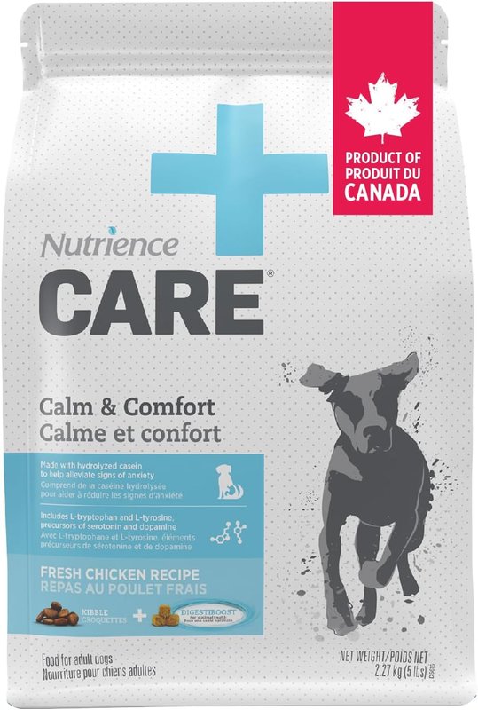 Nutrience Care Calm & Comfort Dog Food, 2.27 kg (5 lb), Fresh Canadian Chicken, Grain & Gluten Free, Dry Dog Food, Nourriture Pour Chien, Manger Pour Chien