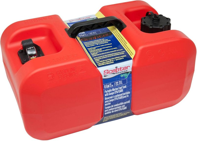 Scepter Marine EPA Portable Fuel Tank 6 Gallon (Underseat) Red