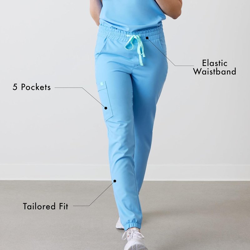 Garde-Malade Womens Jogger Scrub Pant XX-Small Bleu Classique