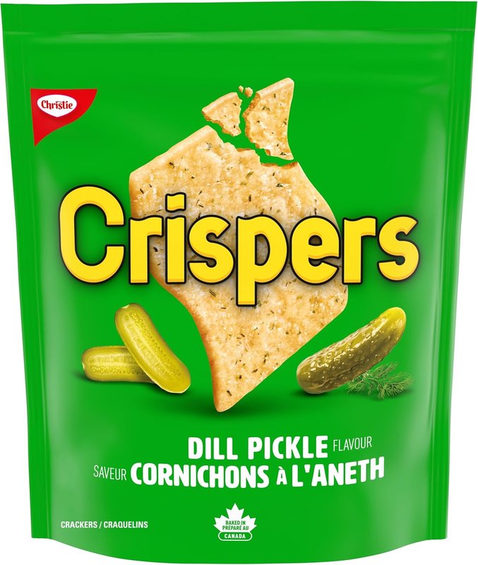 Crispers, Dill Pickle Flavour, Salty Snacks, Is It a Chip or a Cracker, 145 g