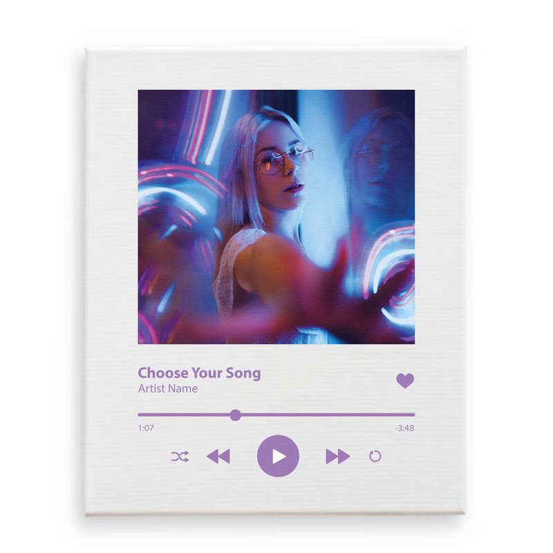 [SF Customizables] Personalized Streaming Soundtrack Music Player Print Wall Art [Canvas Print]