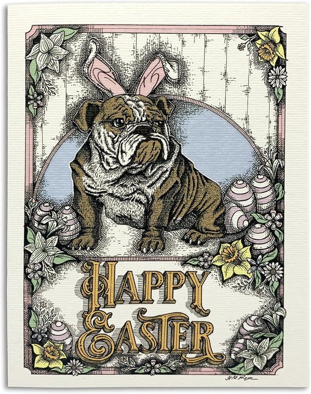 Sapphorica Creations Phillip the Bulldog Hand Illustrated Art Card