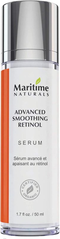 Maritime Naturals Retinol Serum for Face & Neck | Advanced Smoothing Face Serum with Hyaluronic Acid & Organic Ingredients | Minimize Look of Wrinkles, Fine Lines, and Dark Spots (50 ml)