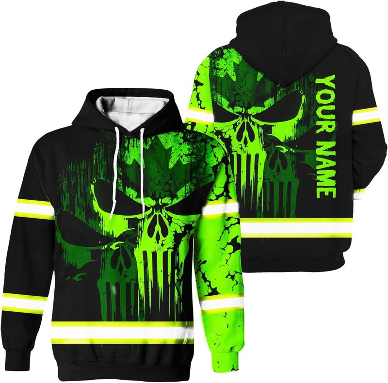 HiVis Custom Canada Flag High Visibility Hoodie for Men Hi Vis Hoodie Men Reflective Hoodie Safety Workwear for Canadian 2 Small Flag Hoodie 19