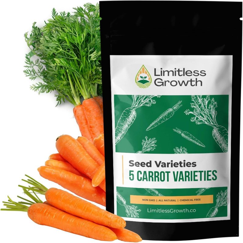 Carrot Heirloom Varieties Seed Pack | 5 Classic Carrot Seed Types for Canadian Gardens | Easy to Grow Heirloom Carrot Seeds, Home Vegetable Planting, Crisp Flavour, Cool Climate Gardening Carrot Heirloom (5 Varieties)