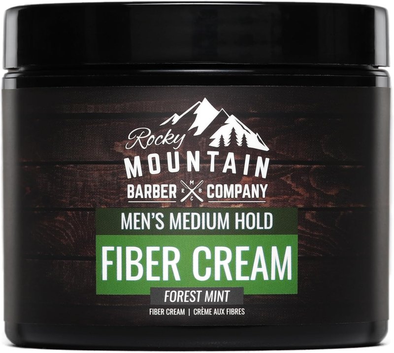 Men’s Fiber Hair Cream - Made in Canada - Classic Hair Styling Product with Medium Hold & Shine for Modern and Classic Hairstyles - No Artificial Fragrance - For All Hair Types - Easy to Wash Out - 4 oz