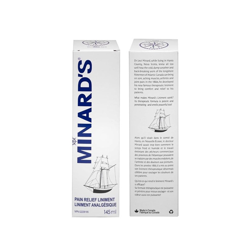 Minard's Liniment Soothing Pain Relieving Rub for Arthritis and Sore Muscles, Non-Greasy, Easy-to-Apply, Made in Canada, 145ml