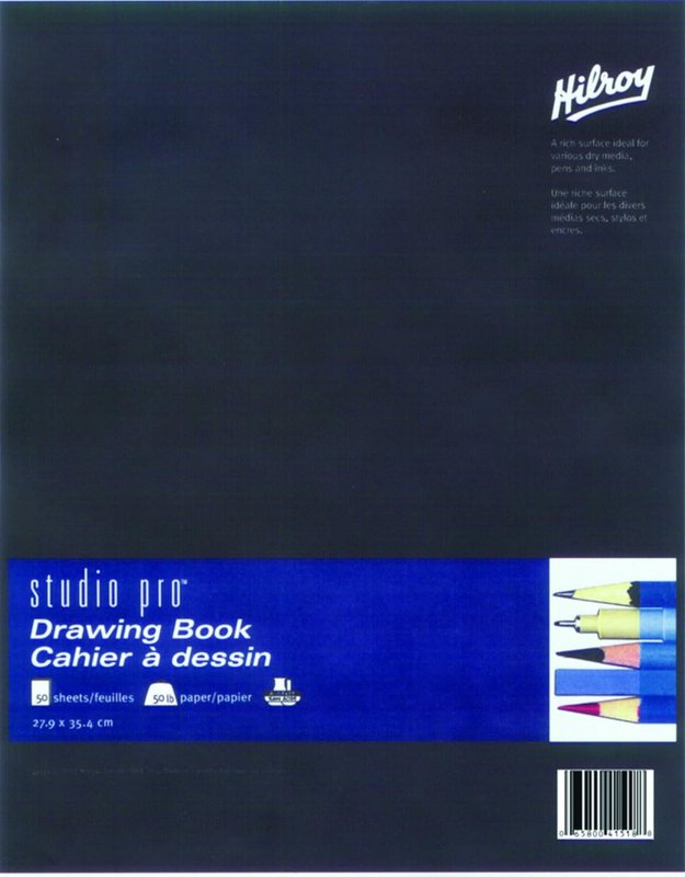 Hilroy Studio Pro 41518 Drawing Book, 11x14-Inch, 50-Pound Acid Free Paper, 50-Sheets