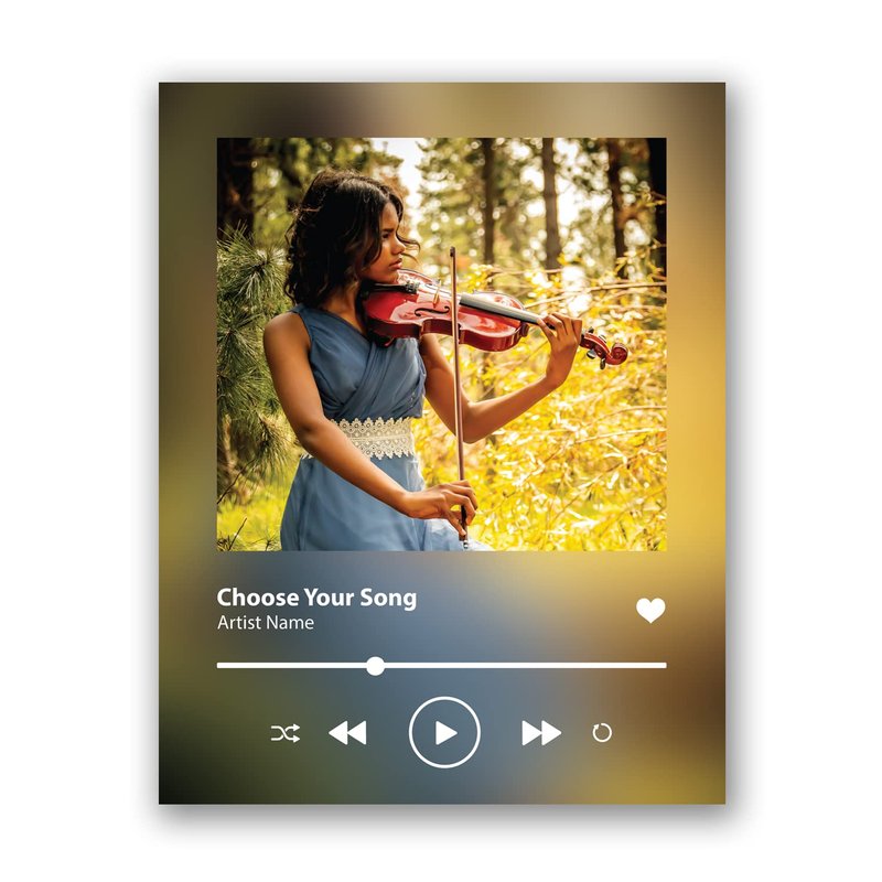 [SF Customizables] Personalized Blurred Background Spotify Poster Music Player Print Wall Art