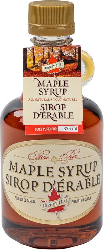 Turkey Hill Sugarbush 100% Pure Canadian Premium Grade A Maple Syrup, Clear Jug Amber Rich Taste, 355 ml