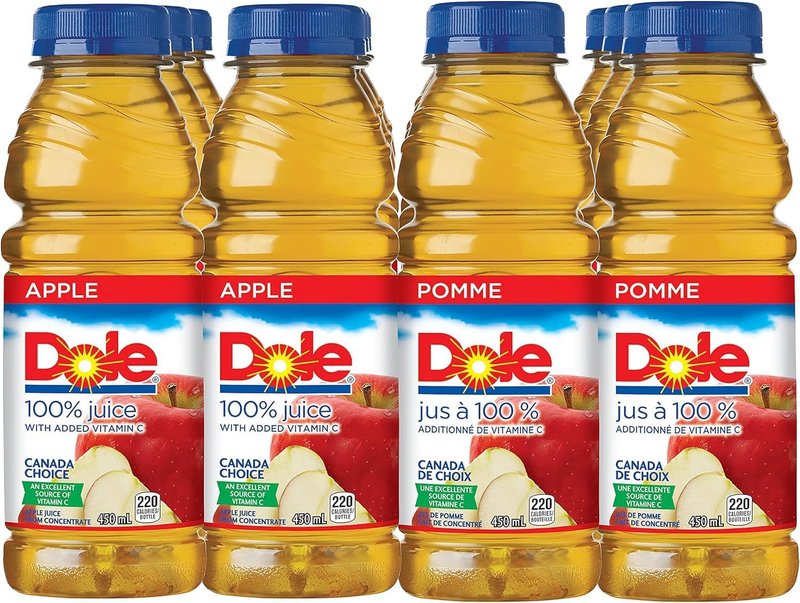 Dole 100% Apple Juice from Concentrate, 450 ml Bottles, 12 Pack