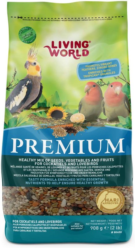 Living World Premium Cockatiel Mix, 2-Pounds