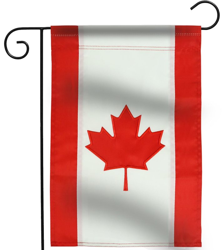 Premium Canada Garden Flag 12" x 18" Double Side Embroidered Maple Leaf Canadian Decor Banner for Home & House Decoration Patio Yard with 12-Inch x 18-Inch Garden